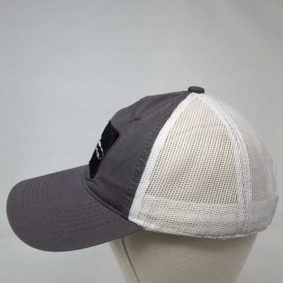 Bergara Strapback Trucker Hat Gray OS Adjustable Mesh Back Platinum Outdoor Cap - Picture 3 of 9